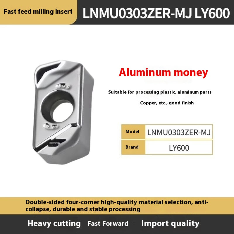 1113-EXN03R fast feed milling cutter disk Toshiba double-sided open roughness internal coolant water discharge milling cutter disk LNMU0303 milling cutter blade Shandong Denso Pricision Tools Co.,Ltd.